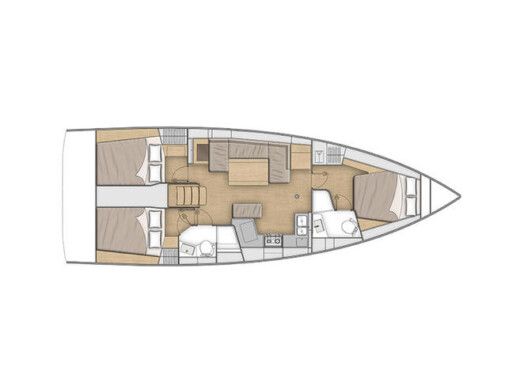 Sailboat Beneteau Oceanis 40.1 Boat layout