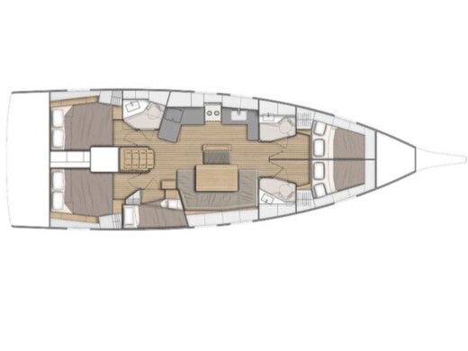 Sailboat BENETEAU OCEANIS 46.1 Plano del barco