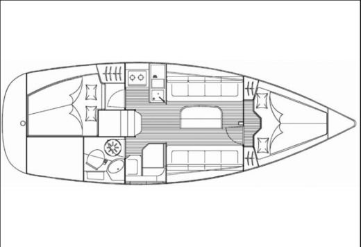 Sailboat Bavaria 30 boat plan