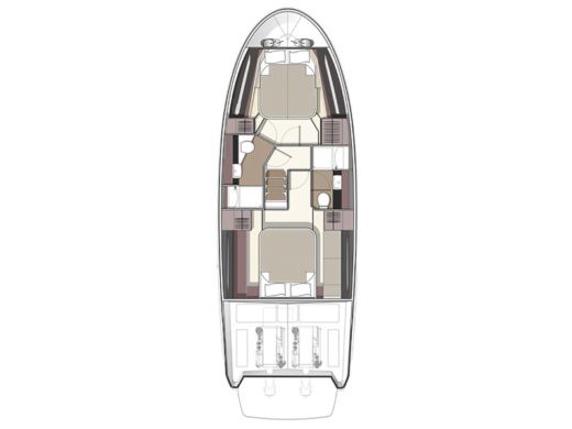 Motorboat BAVARIA R40 FLY boat plan
